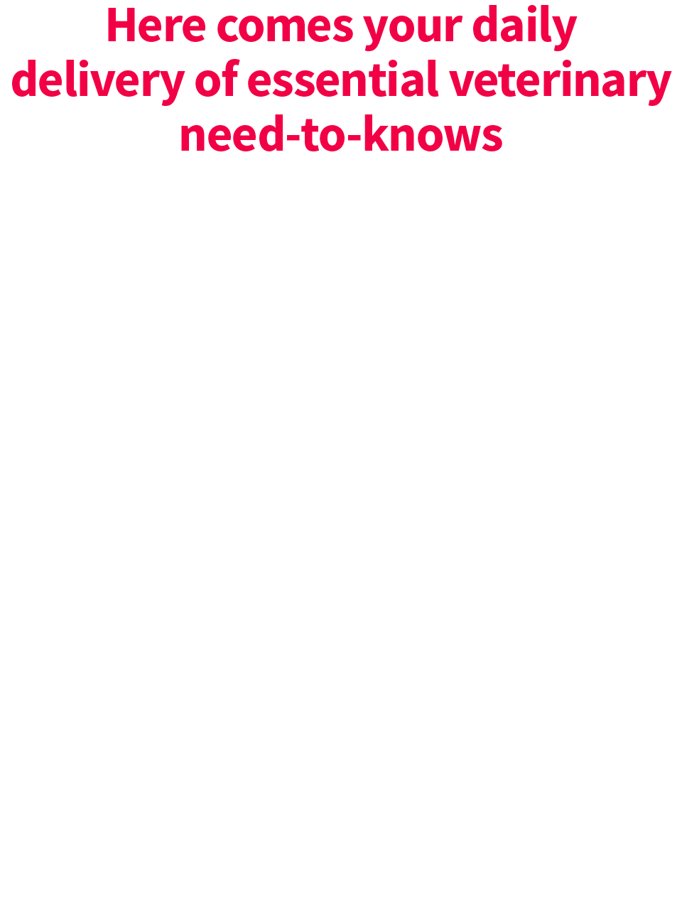 Here comes your daily delivery of essential veterinary need-to-knows